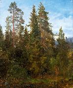 Anders Askevold Skogsstudie fra Eide oil painting